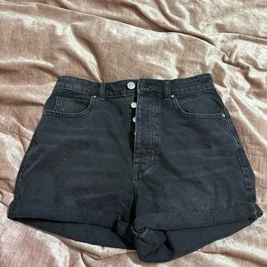 ZARA black denim shorts